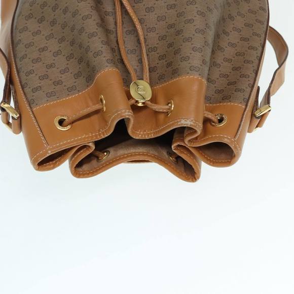 GUCCI Micro GG Supreme Web Sherry Line Shoulder Bag PVC Brown Gold Auth 88809 - Picture 6 of 16